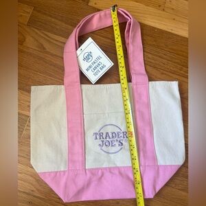 Trader Joe’s pastel Pink mini Canvas Tote #4